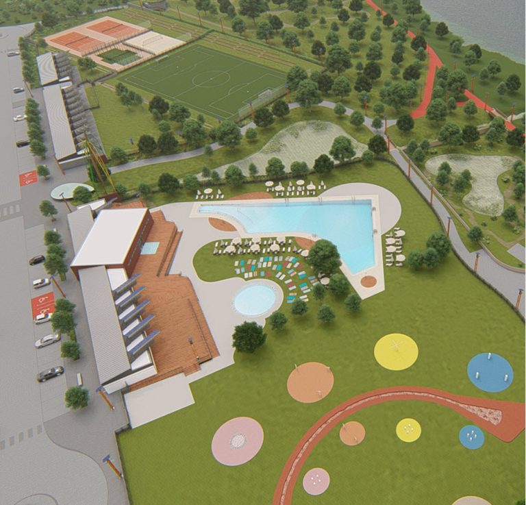 Ampliação do Parque da Amizade contempla piscinas descobertas e quatro campos de jogos