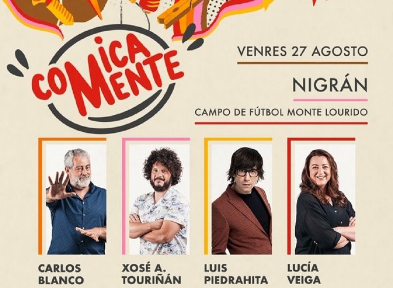 Carlos Blanco, Touriñán, Piedrahita e Lucía Veiga chegan este venres a Nigrán co espectáculo ‘Comicamente’