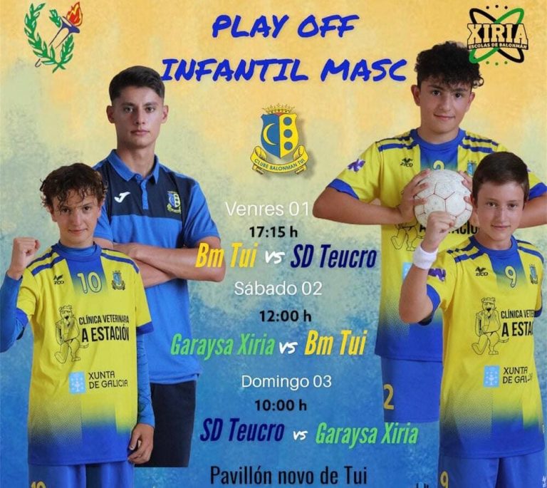 Esta fin de semana xóganse en Tui as fases de ascenso a División de Honra Infantil e Xuvenil Masculino de Balonmán