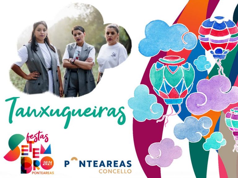 Pasarrúas, animación, lanzamento de globos e moita música en Ponteareas no arranque das festas de San Miguel