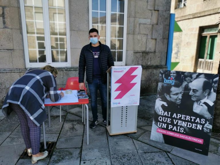 O BNG desenvolve en Arbo unha campaña contra a suba das tarifas eléctricas