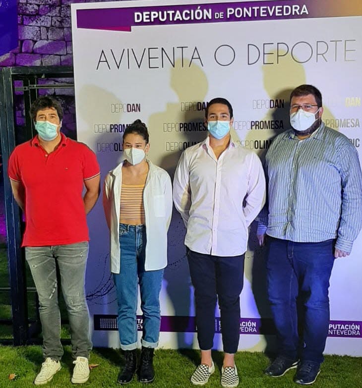 Os ponteareáns Pablo Cabana, Iria Lemos e Sofía Carballo, deportistas promesas de Pontevedra