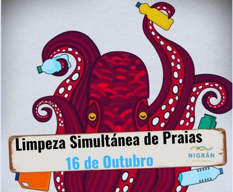 Nigrán únese o sábado 16 de outubro á ‘X Limpeza simultánea de praias’ de Adega