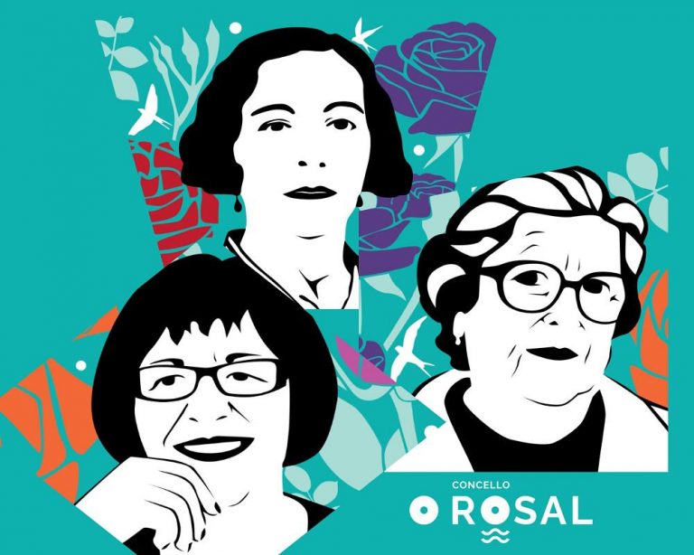 O Rosal dedica un mural a Xulia Suárez, Adela Álvarez e Rufina Domínguez, tres rosaleiras referentes na súa época