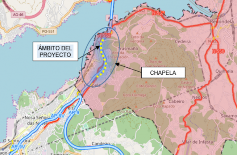 Mitma inicia a redacción do proxecto de adecuación da travesía de Chapela na N-552