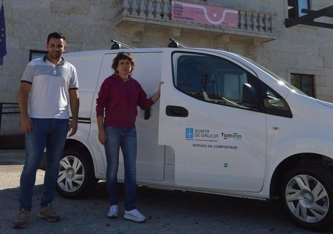 Tomiño conta cun novo vehículo eléctrico para o servizo de compostaxe local