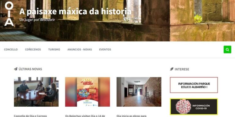 A web do Concello de Oia incorpora un apartado específico sobre o parque eólico Albariño I