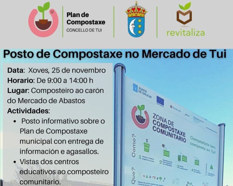 Tui celebra unha actividade do Plan de Compostaxe Municipal dirixida ao alumnado dos centros educativos