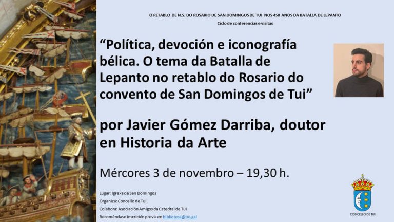 Javier Gómez Darriba intervén este mércores no ciclo sobre a batalla de Lepanto