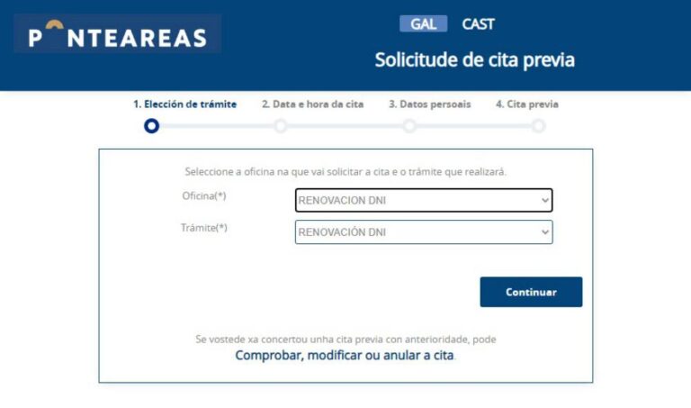 Ponteareas introduce melloras no sistema de cita previa para a renovación do DNI