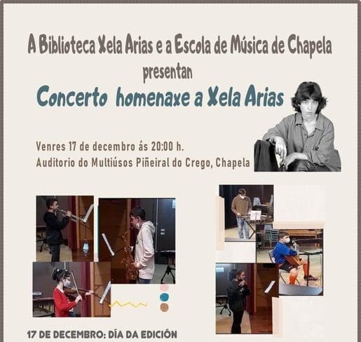 A Biblioteca Municipal de Redondela ofrece un concerto homenaxe a Xela Arias
