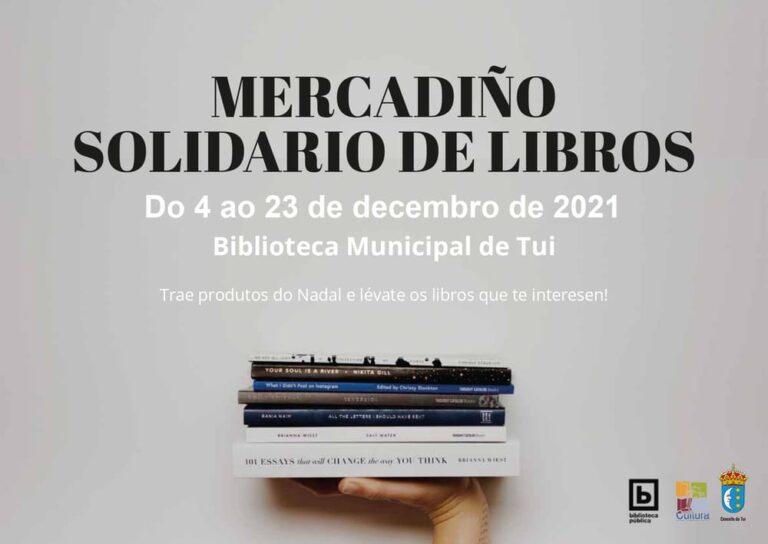 Mercadiño de Libros Solidarios na Biblioteca Municipal de Tui