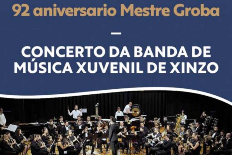 Ponteareas celebra o 92 aniversario do mestre Rogelio Groba cun concerto da Banda de Música Xuvenil de Xinzo