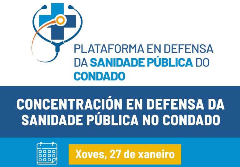Concentración en Ponteareas en defensa da sanidade pública