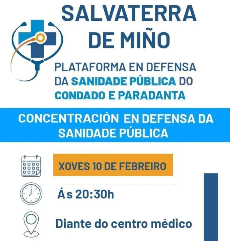 Nova concentración en Salvaterra da Plataforma en Defensa da Sanidade do Condado e A Paradanta