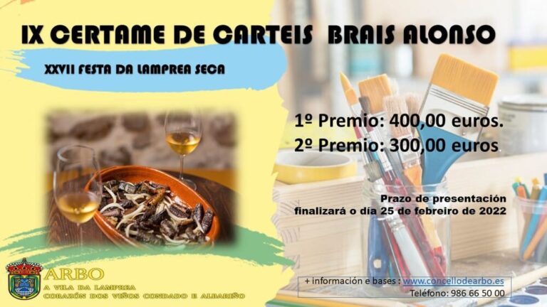 Aberto o prazo para presentar o cartel do certame “Brais Alonso” en Arbo