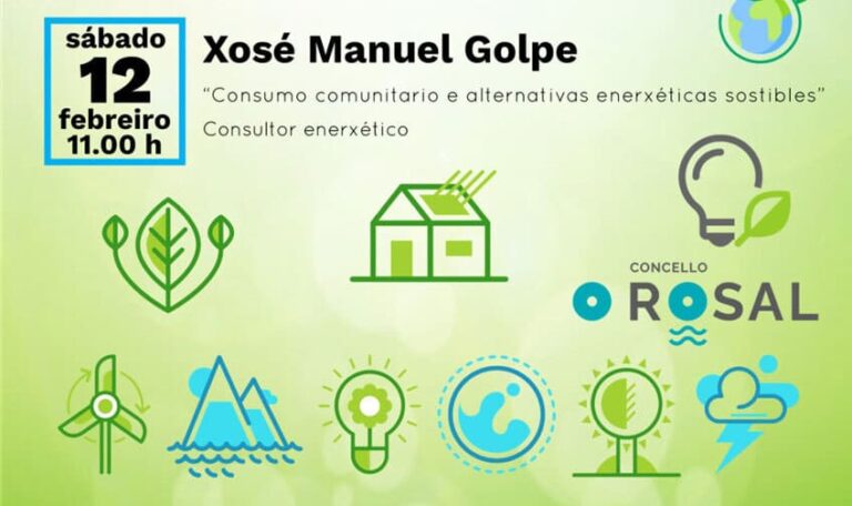 O Rosal rematará as súas Xornadas de Enerxía falando sobre consumo comunitario e alternativas sostibles