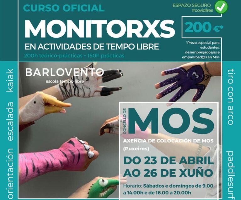 Abre o prazo de inscrición nun Curso de Monitor de Ocio e Tempo Libre na Axencia de Colocación