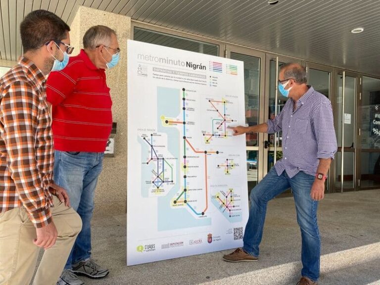 O Concello de Nigrán instala 13 paneis ‘metrominuto’ por toda a zona urbana