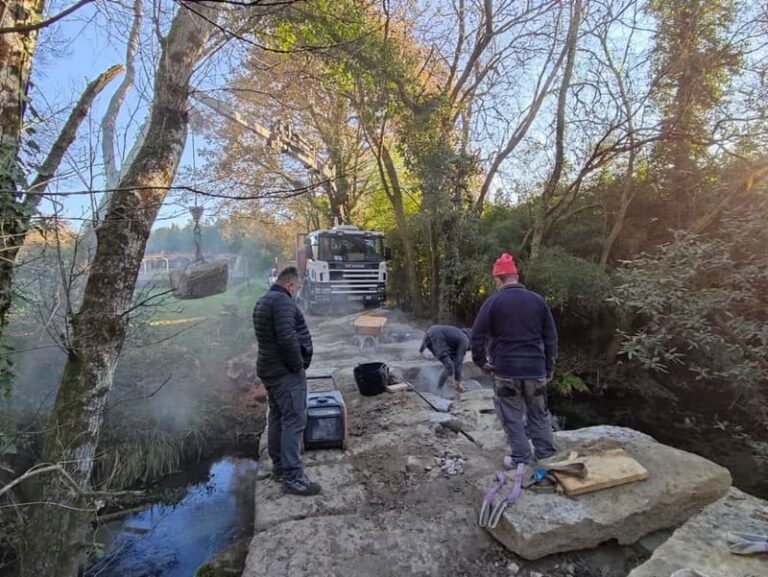 Tomiño restaura a ponte medieval de Sobrada