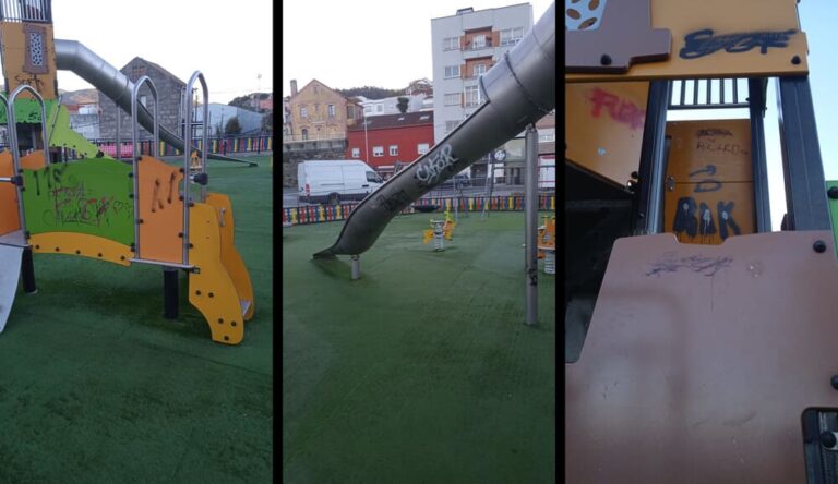 O Concello de Redondela cualifica de “ataque contra o patrimonio de toda a veciñanza” o actos vandálicos no parque infantil de Chapela