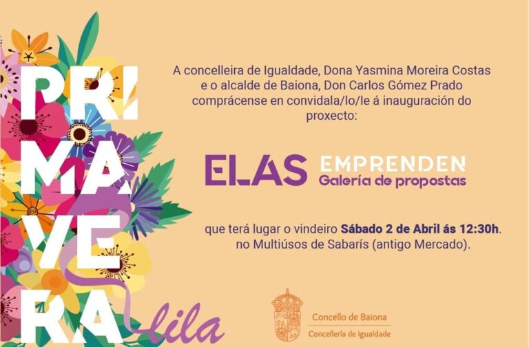 “Elas Emprenden” chega esta  finde semana cheo de actividades o Multiusos Mercado de Sabarís