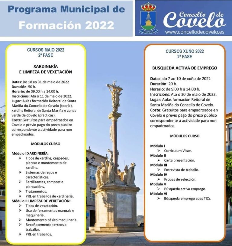 Novo curso do VI Plan de Formación de Covelo