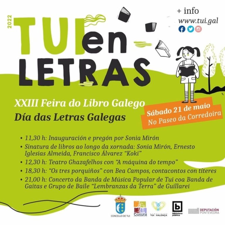 Tui acolle o sábado 21 a XXIII Feira do Libro Galego