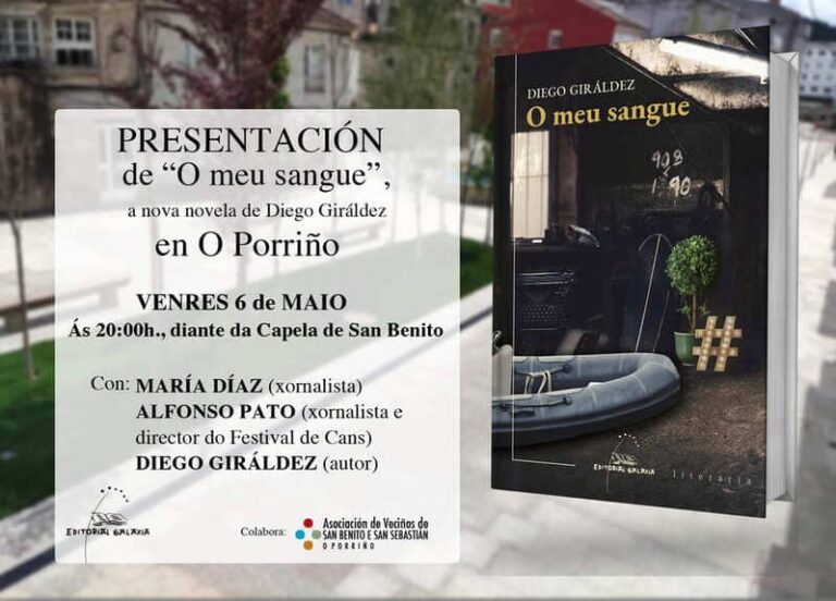 Diego Giráldez presenta a súa nova novela no barrio de San Benito do Porriño