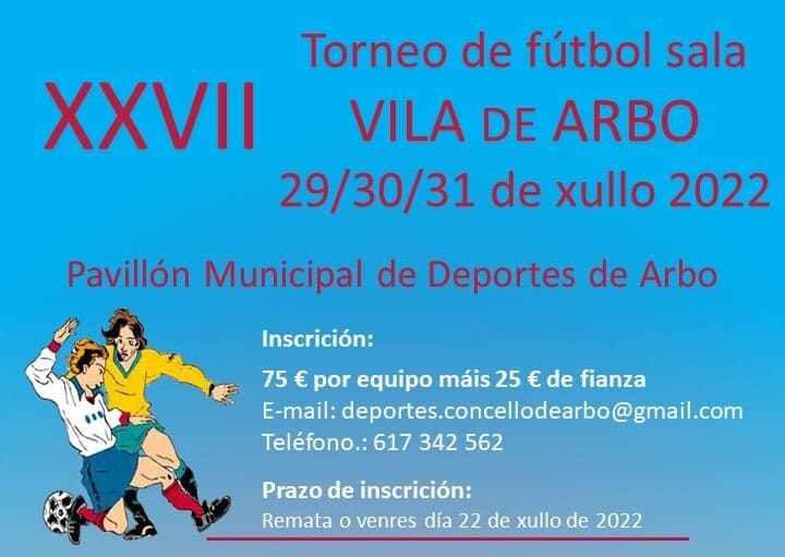 Regresa o torneo de fútbol sala “Vila de Arbo”