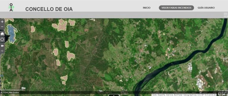 O Concello de Oia habilita un visor para consultar as faixas de seguridade fronte a incendios