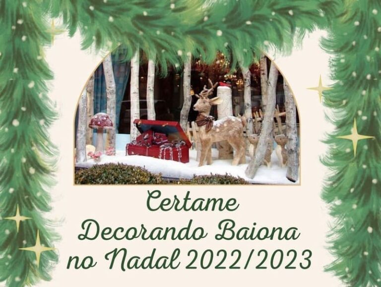O Concello de Baiona anima a decorar os escaparates en Nadal