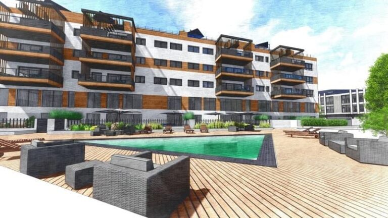 Así será o novo edificio de Mos con piscina subacuática
