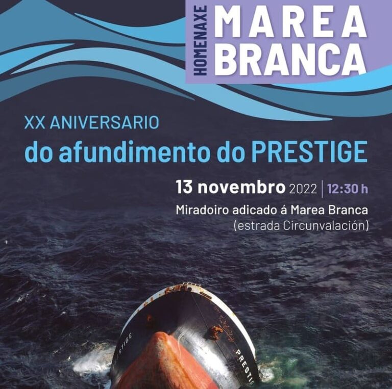 A Guarda rende homenaxe á Marea Branca no 20 aniversario do Prestige