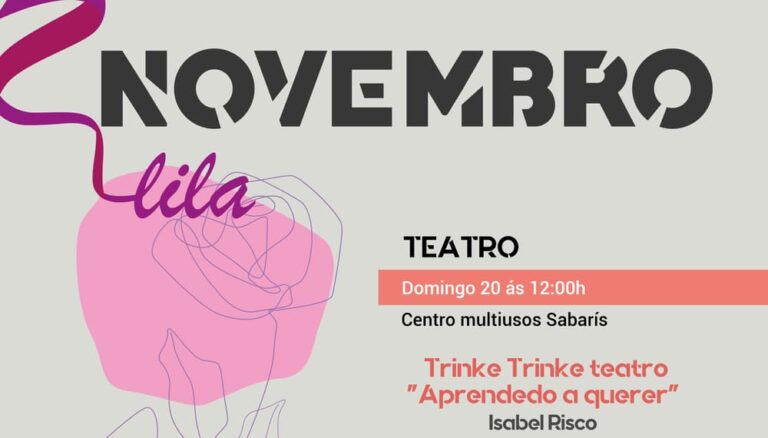 ‘Aprendendo a querer’ de Isabel Risco este domingo no Multiusos Mercado de Sabarís, Baiona