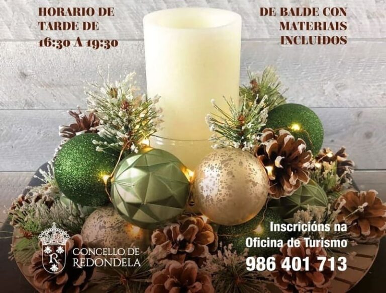 Redondela ofrece un obradoiro de centros de mesa de Nadal
