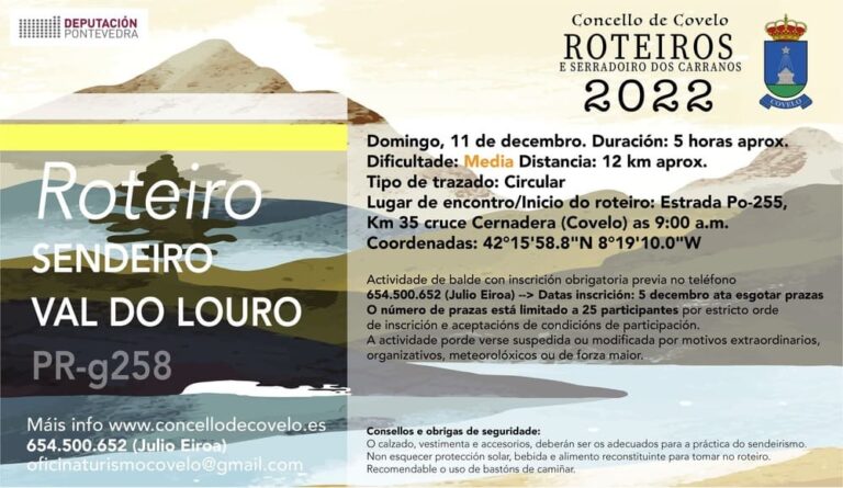 Este domingo, coñece o sendeiro Val do Louro en Covelo