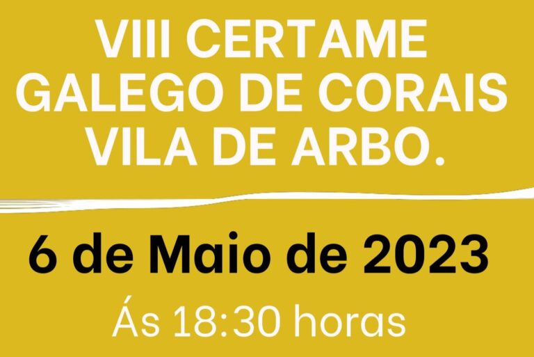 O certame de corais “Vila de Arbo” reparte premios