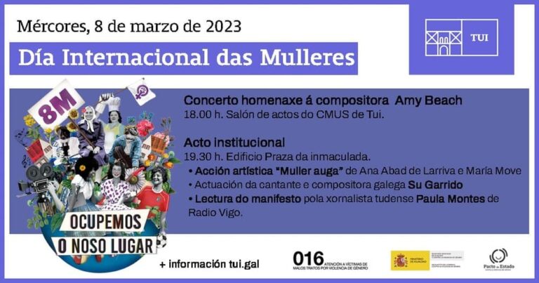 Lectura do manifesto e acción artística para conmemorar o Día Internacional das Mulleres en Tui