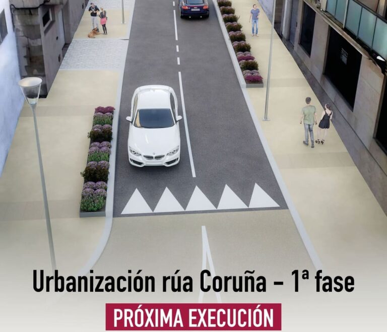 O Concello da Guarda saca a licitación as obras de mellora da mobilidade na rúa Coruña