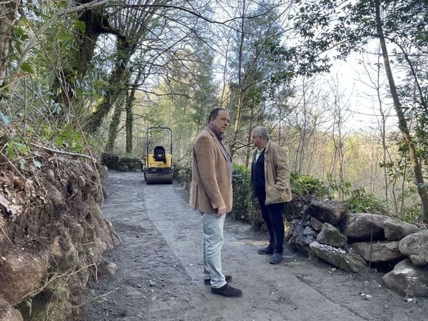 Mondariz avanza nas obras da senda fluvial de Laredo