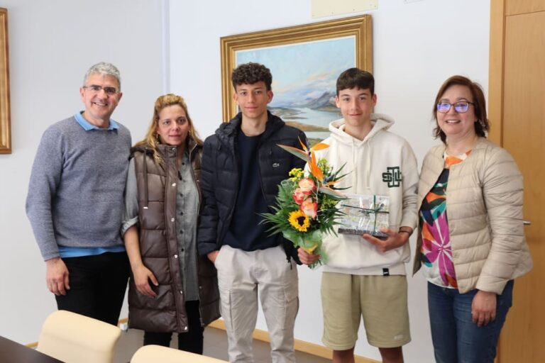 Recepción oficial ao deportista Álex Sierpes na Guarda
