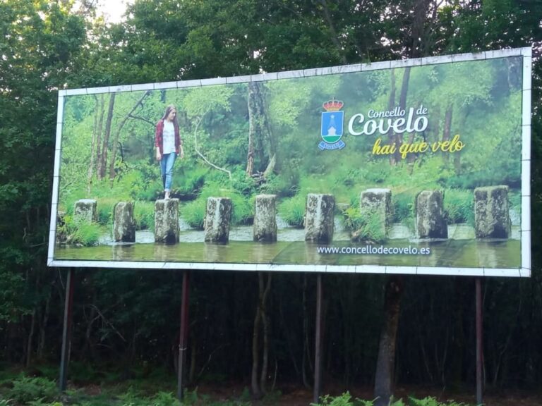 O Concello de Covelo denuncia o roubo da lona de promoción turística da estrada Covelo-Paraños