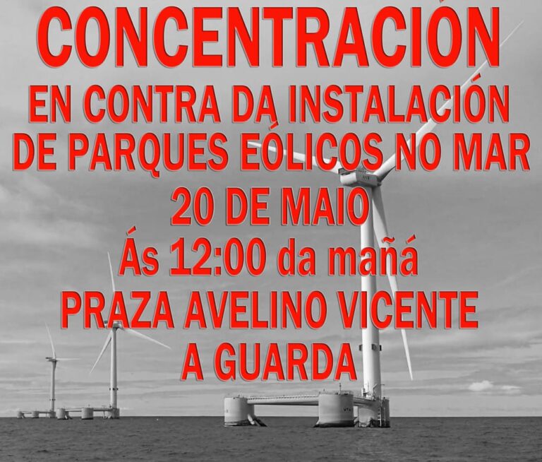 A Confraría Santa Tecla da Guarda convoca unha concentración contra a eólica mariña