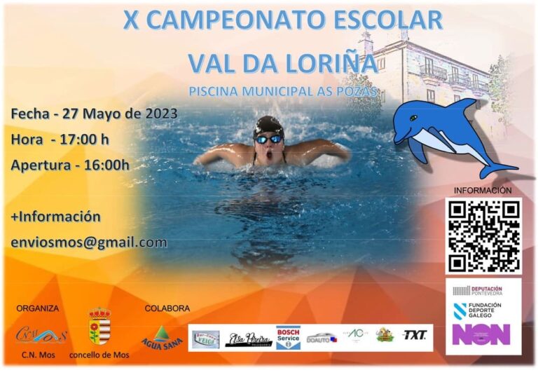 O Club Natación Mos organiza o X Campionato de Natación Escolar Val da Louriña