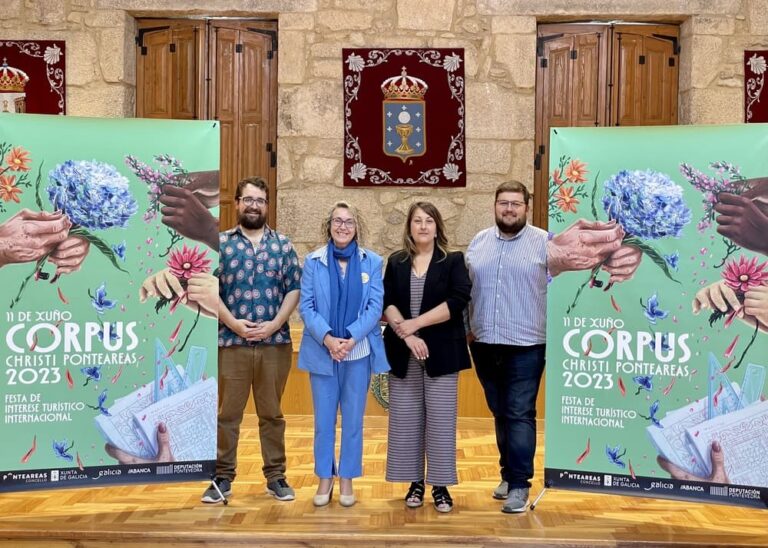 Ponteareas homenaxea o traballo invisible que existe detrás do Corpus no seu cartel de 2023