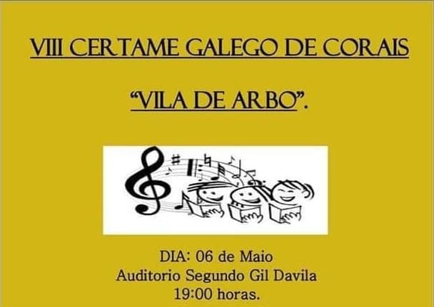 Esta fin de semana celébrase o certame de corais “Vila de Arbo”