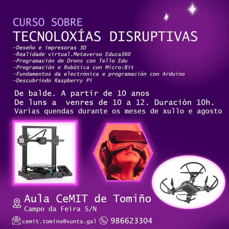 A aula CeMIT achega as últimas innovacións tecnolóxicas á mocidade tomiñesa