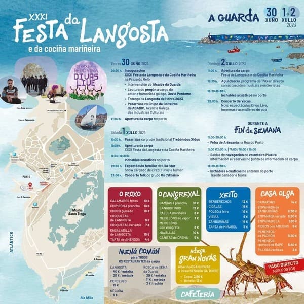 A Guarda desvela o programa de actividades para a Festa da Langosta e da Cociña Mariñeira