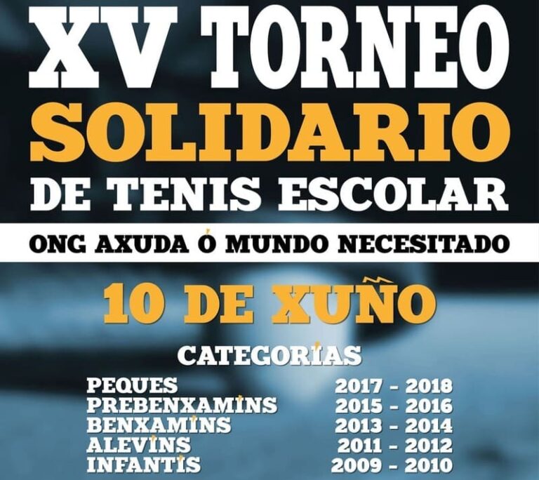 Baiona acolle o XV Torneo Solidario de Tenis Escolar